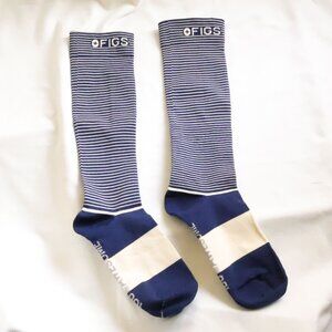 Figs Compression Socks Size M Comfortable Fit Striped Design